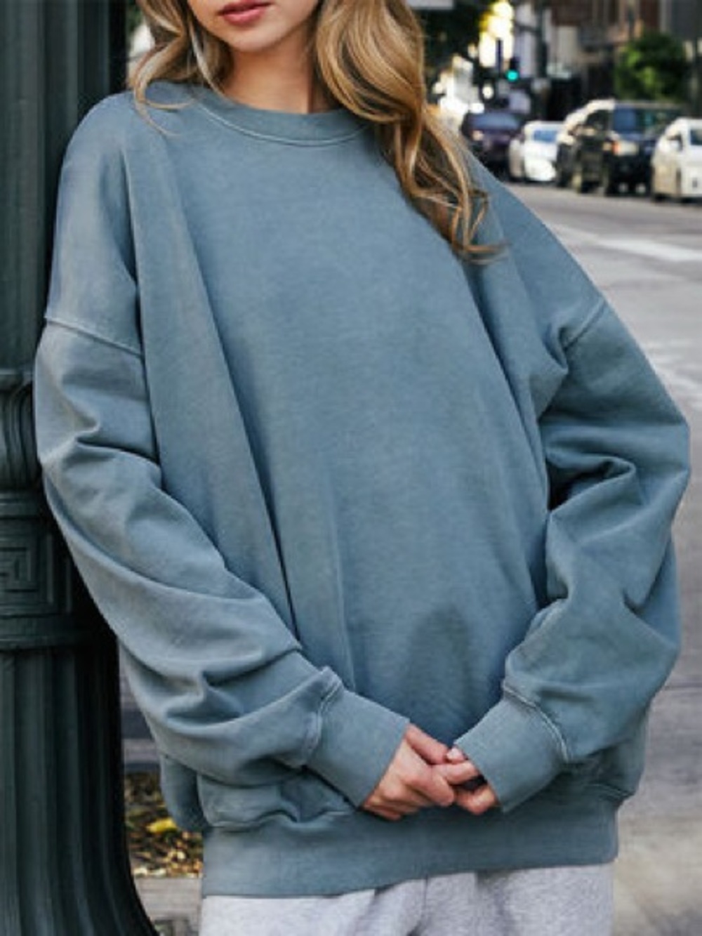 Brandy Melville/John Galt Erica Teal Green Crewneck Sweatshirt